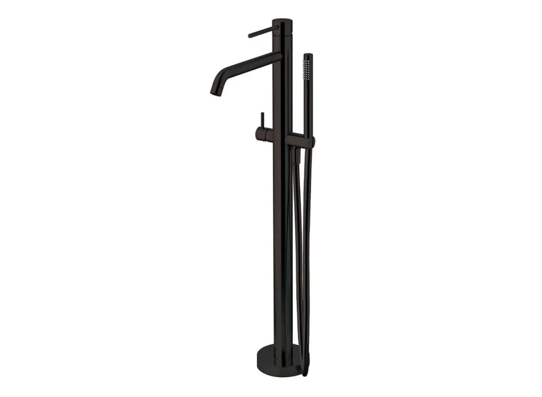 Смеситель для ванны/душа Paffoni Light, напольный, внешняя часть, Brushed Black Chrome (LIGBOX032NKNSP)