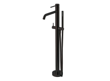 Змішувач для ванни/душу Paffoni Light, підлоговий, зовнішня частина, Brushed Black Chrome (LIGBOX032NKNSP)