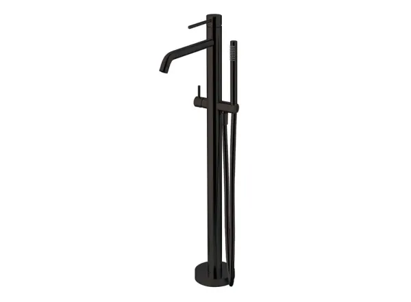 Смеситель для ванны/душа Paffoni Light, напольный, внешняя часть, Brushed Black Chrome (LIGBOX032NKNSP)