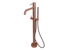 Змішувач для ванни/душу Paffoni Light, підлоговий, зовнішня частина, Brushed Copper PVD (LIGBOX032RASP)