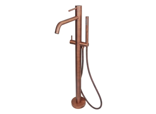 Змішувач для ванни/душу Paffoni Light, підлоговий, зовнішня частина, Brushed Copper PVD (LIGBOX032RASP)