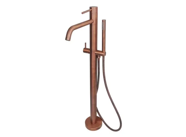 Змішувач для ванни/душу Paffoni Light, підлоговий, зовнішня частина, Brushed Copper PVD (LIGBOX032RASP)