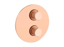 Змішувач для душу з термостатом Paffoni Light на 2 виходи, Brushed Copper (LIQ018RMSP)