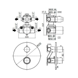Змішувач для душу з термостатом Paffoni Light на 2 споживача, сталь (LIQ018ST) Фото - 4