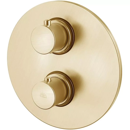 Термостат для душа Paffoni Light, на 3 выхода, Brushed Honey Gold (LIQ019HGSP)