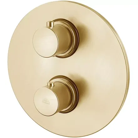 Термостат для душу Paffoni Light, на 3 виходи, Brushed Honey Gold (LIQ019HGSP)