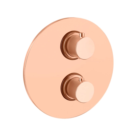 Змішувач для душу з термостатом Paffoni Light на 3 споживачі, Brushed Copper (LIQ019RMSP)