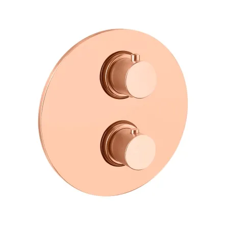 Смеситель для душа с термостатом Paffoni Light на 3 потребителя, Brushed Copper (LIQ019RMSP)