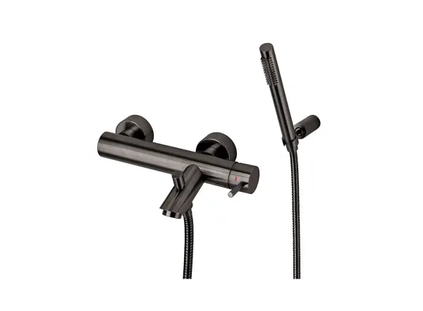 Змішувач для ванни/душу з термостатом Paffoni Light, Brushed Black Nickel (LIQ023NKNSP)