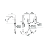 Змішувач на борт ванни Paffoni Ringo, одноважільний, чорний матовий (RIN040LNO) Фото - 2