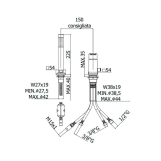 Змішувач для ванни Paffoni Ringo з ручним душем, без носика, хром (RIN041LCR) Фото - 1