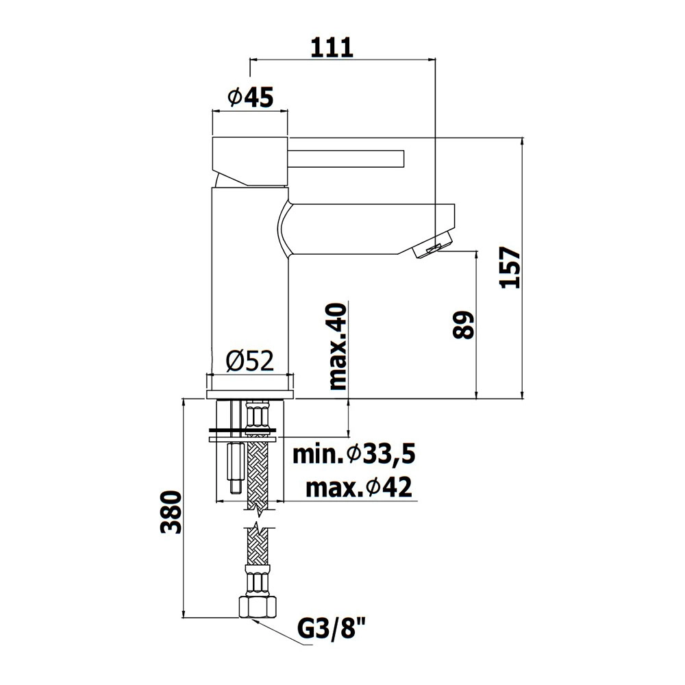 Смеситель для умывальника Paffoni Stick, хром (SK071HCR) Фото - 3