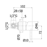Смеситель для душа Paffoni Steel, сталь (STEEL010AC) Фото - 1