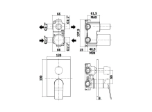 Змішувач для душу на 2 споживача Paffoni Tilt, чорний матовий (TI018NO-M) Фото - 1