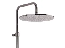 Душевая система Paffoni Light с термостатом, верхняя лейка 300 мм, Brushed Black Chrome (ZCOL646KLIQNKNSP) Фото - 3