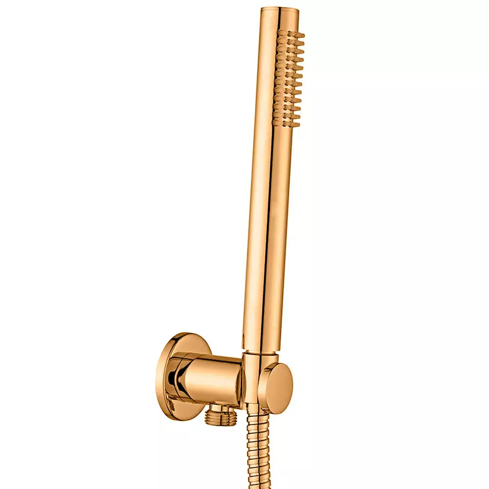 Душовий гарнітур Paffoni TONDO, з тримачем та шлангом 1500 мм, Brushed honey gold (ZDUP094HGSP70)