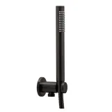 Душевой гарнитур Paffoni Tondo с держателем и шлангом длиной 1500 мм, Brushed Black Nickel (ZDUP094NKNSP70)