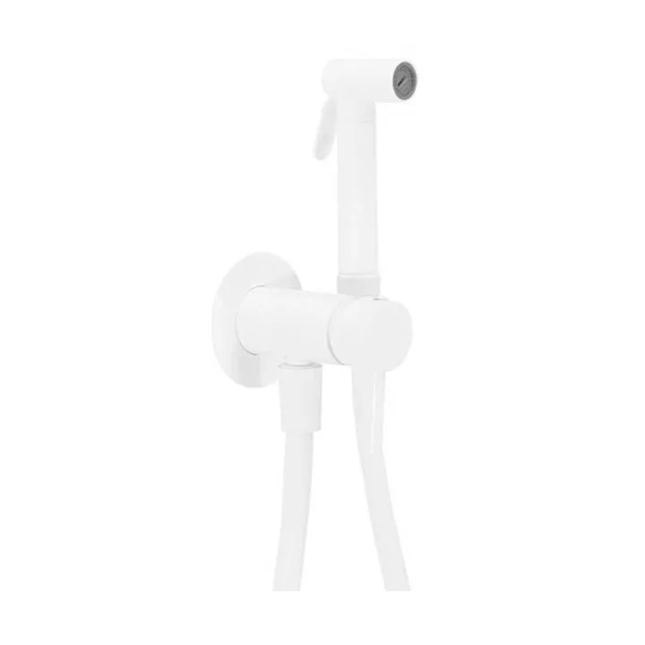 Гигиенический душ со смесителем Paffoni Tweet Round Mix, белый матовый (ZDUP110BO)