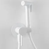 Гигиенический душ со смесителем Paffoni Tweet Round Mix, белый матовый (ZDUP110BO) Фото - 3