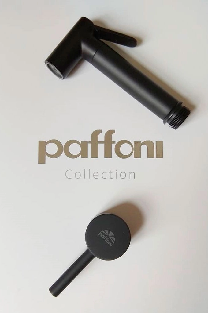 Гігієнічний душ Paffoni Tweet Round Mix, чорний (ZDUP110NO) Фото - 4