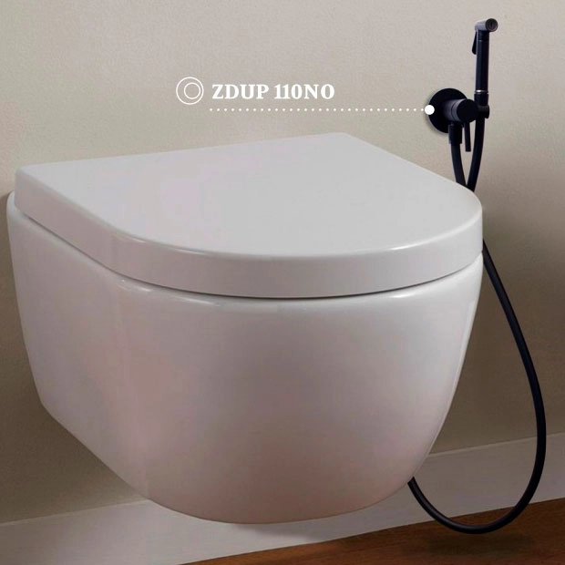 Гігієнічний душ Paffoni Tweet Round Mix, чорний (ZDUP110NO) Фото - 5