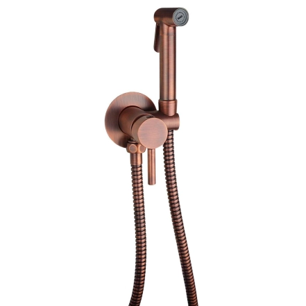 Гигиенический душ со смесителем Paffoni Tweet Round Mix, Brushed Copper (ZDUP110RMSP)