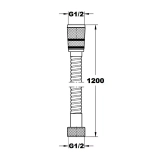 Шланг для гігієнічного душу Paffoni 120 см, хром (ZFLO030CR) Фото - 1