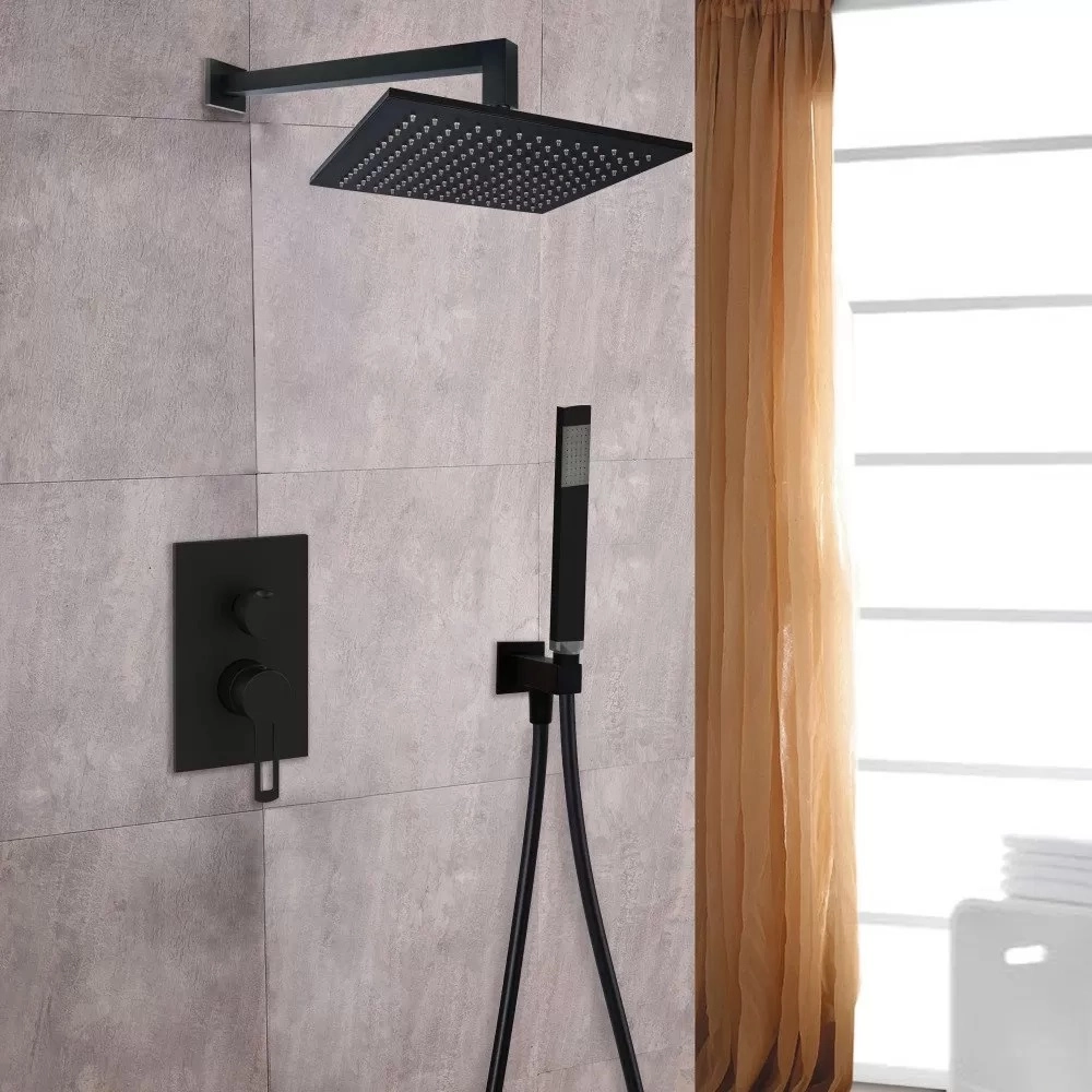 Верхний душ Paffoni SYNCRO KING 300x300mm, черный (ZSOF078NO) Фото - 5