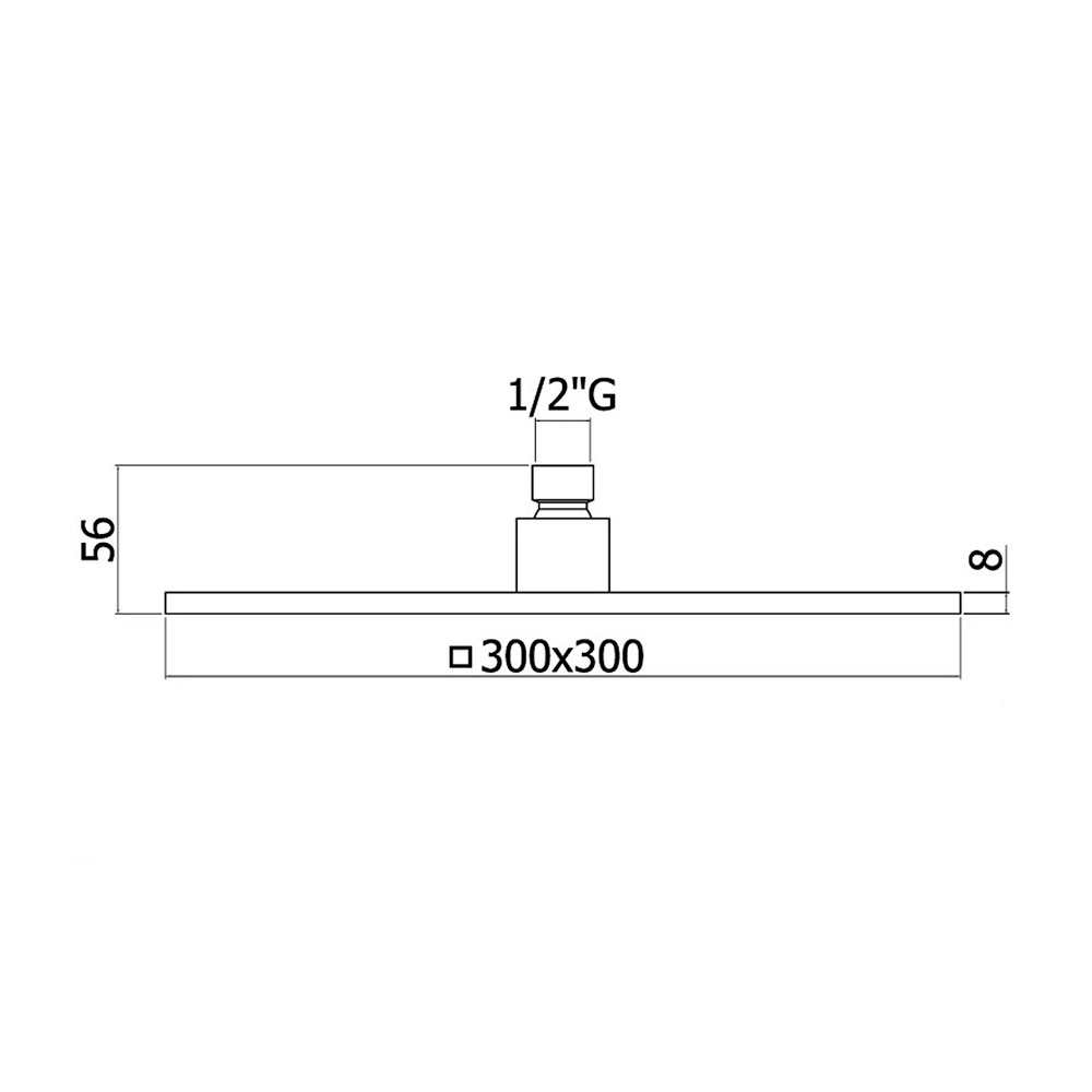 Верхний душ Paffoni SYNCRO KING 300x300mm, черный (ZSOF078NO) Фото - 7