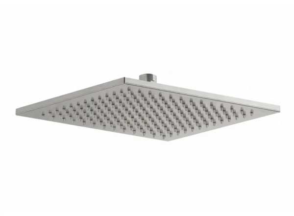 Верхний душ Paffoni Quadro SYNCRO PLUS 25x25 см с шарниром 1/2 дюйма, Steel Looking (ZSOF146ST)