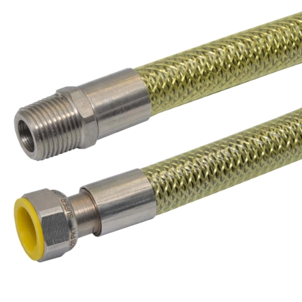 Шланг-трубка нержавійка для газу Parigi SuperGasØ1/2" х 1/2" ВЗ L=2,0 м  