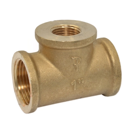 Тройник редукционный латунный FP Pattaroni Ø1 1/2" x 1" x 1 1/2" ВВВ (F131R009)