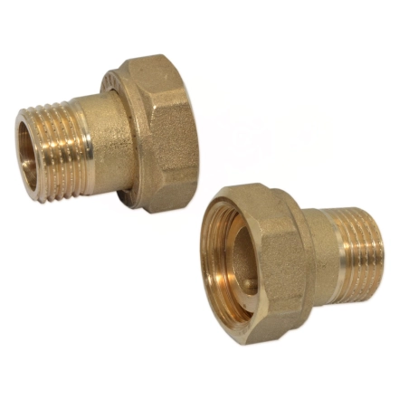 F622R006  Штуцер-адаптер латунний (пара)  Ø1 1/4" х 1 1/2" ЗВ  FP Pattaroni S.r.l.