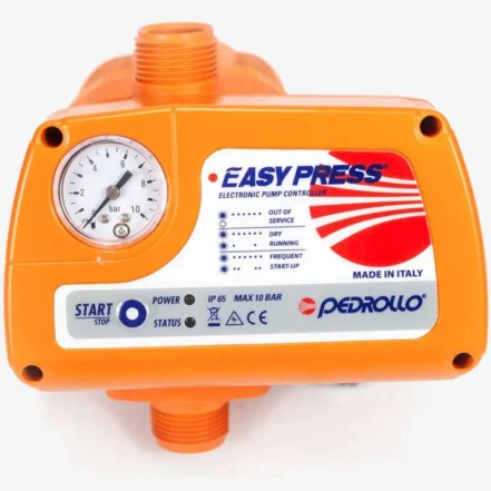 Електронний регулятор тиску з манометром Pedrollo EASYPRESS-II M (50066/222P)