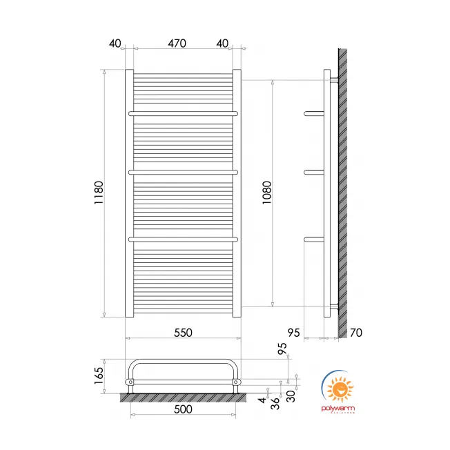 Полотенцесушитель водяной Polywarm WD30/45 Фото - 1