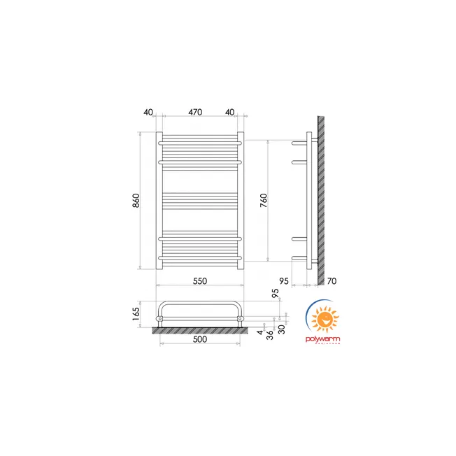 Полотенцесушитель водяной Polywarm WM15/55 Фото - 1