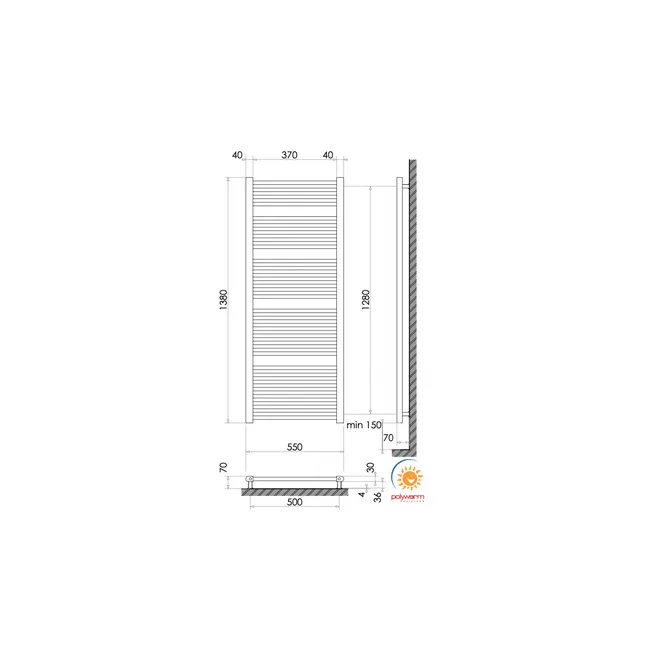 Полотенцесушитель водяной Polywarm WR30/55 Фото - 1