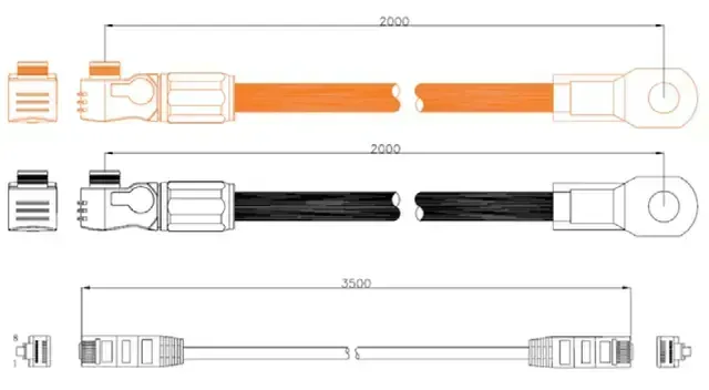 Набір кабелей для приєднання АКБ US2000C, US3000C, US5000 до інвертора, Фото - 1