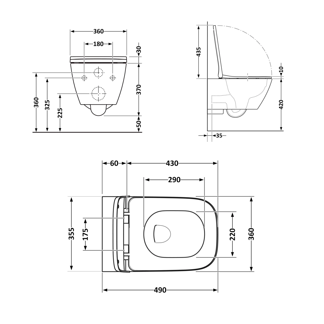 Унитаз подвесной Qtap Robin безободковый с сиденьем Soft-close QT1333046ENRW Фото - 1