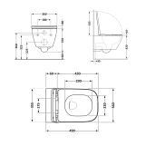 Унитаз подвесной Qtap Robin безободковый с сиденьем Soft-close QT1333046ENRW Фото - 1