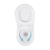 Унитаз подвесной Qtap Robin безободковый с сиденьем Soft-close QT1333046ENRW Фото - 6