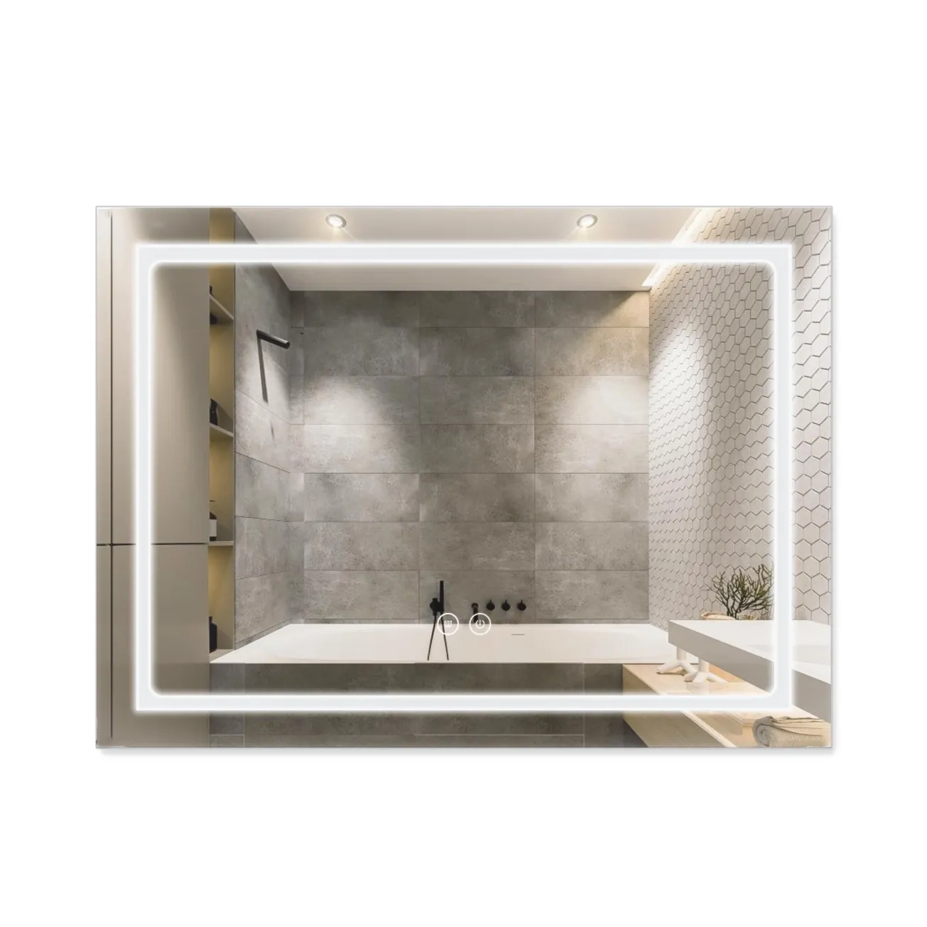 Дзеркало Qtap Mideya (DC-F904) 800х600 з LED-підсвічуванням QT2078F904W (SD00034651)