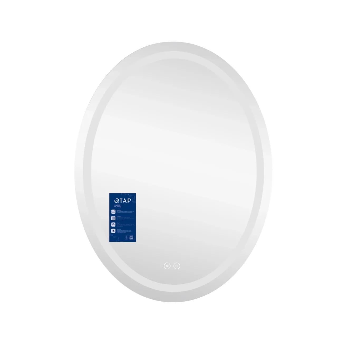 Дзеркало Qtap Mideya (DC-F801) 600х800 з LED-підсвічуванням QT2078F801W (SD00034655) Фото - 2