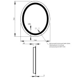Дзеркало Qtap Mideya (DC-F801) 600х800 з LED-підсвічуванням QT2078F801W (SD00034655) Фото - 1