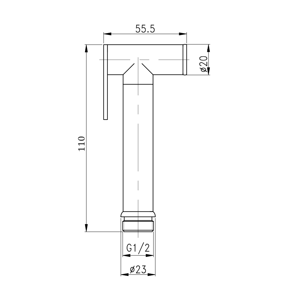 Лейка для гигиенического душа Qtap Rucni округлая QTCRMB020 Chrome (Bidet) Фото - 1