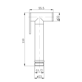 Лейка для гигиенического душа Qtap Rucni округлая QTCRMB020 Chrome (Bidet) Фото - 1