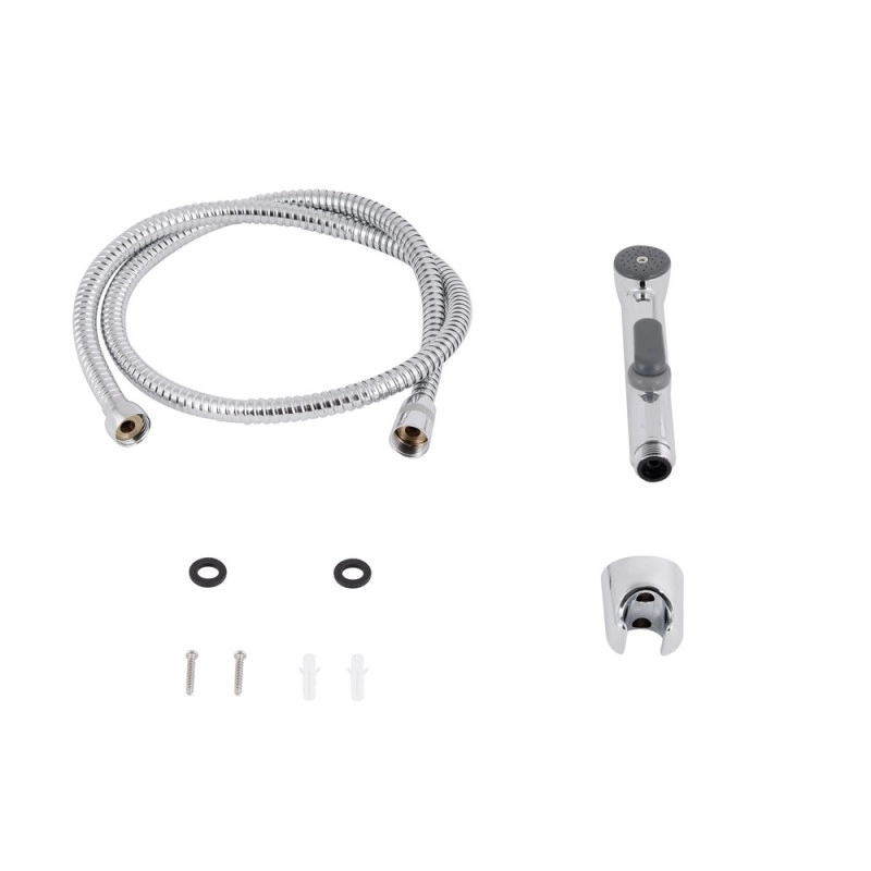 Набор для гигиенического душа Qtap Inspai-Varius округлый QTSETCRMA021 Chrome/Grey (Set) Фото - 1