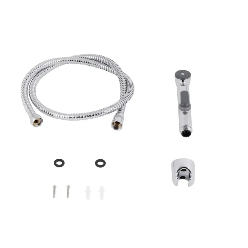 Набор для гігієнічного душу Qtap Inspai-Varius округлий QTSETCRMA021 Chrome/Grey (Set) Фото - 1