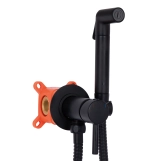 Набор для гігієнічного душу Qtap Inspai-Varius округлий QTINSVARBСRV00440001 Black Matt Фото - 3