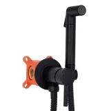 Набор для гигиенического душа Qtap Inspai-Varius округлый QTINSVARBСRV00440001 Black Matt Фото - 3